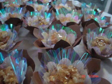 Tartelettes com nozes carameladas